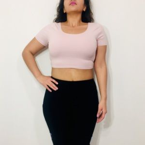Blush Pink TopShop Crop Top